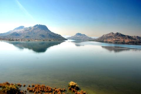 The horizon is bright